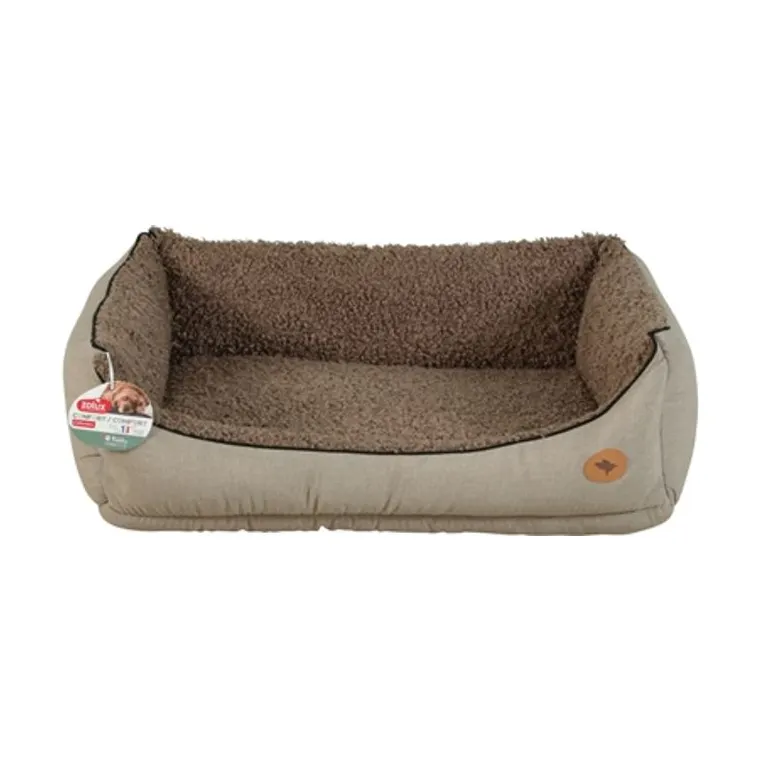 Zolux hondenmand Billy hoekig gerecycled, bruin, 81 x 69 x 28 cm