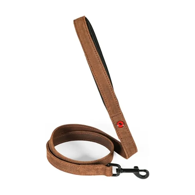 Zolux Expert hondenriem Premium leer/neopreen, bruin, 100 x 1,5 cm