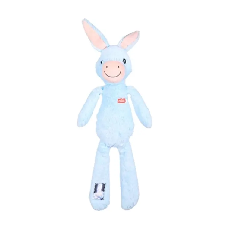 Zolux Furry Farm ezel Hassan pluche met touw, blauw, 69 x 23 x 9,5 cm