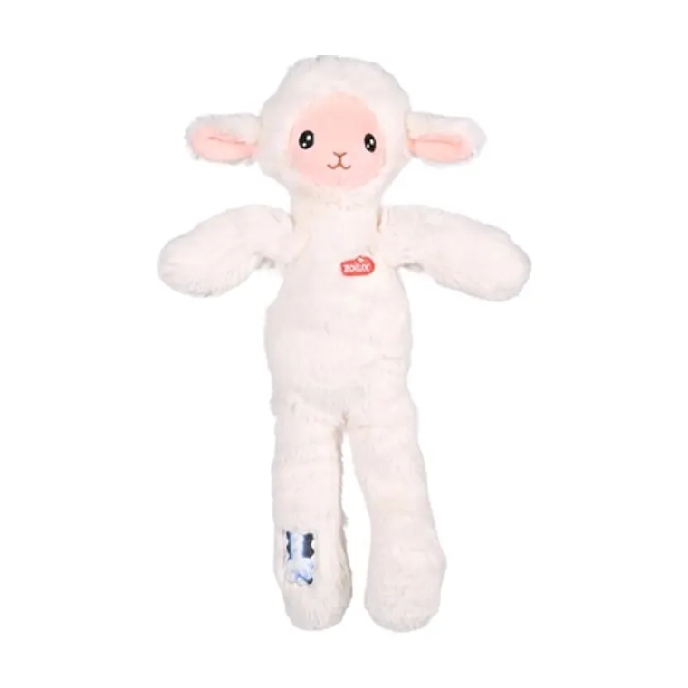 Zolux Furry Farm schaap Lenny pluche met touw, wit, 32 x 21 x 5,5 cm