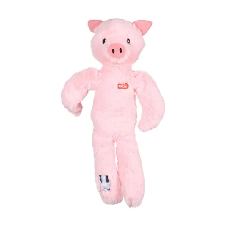Zolux Furry Farm varken Jason pluche met touw, roze, 34 x 17,5 x 6 cm