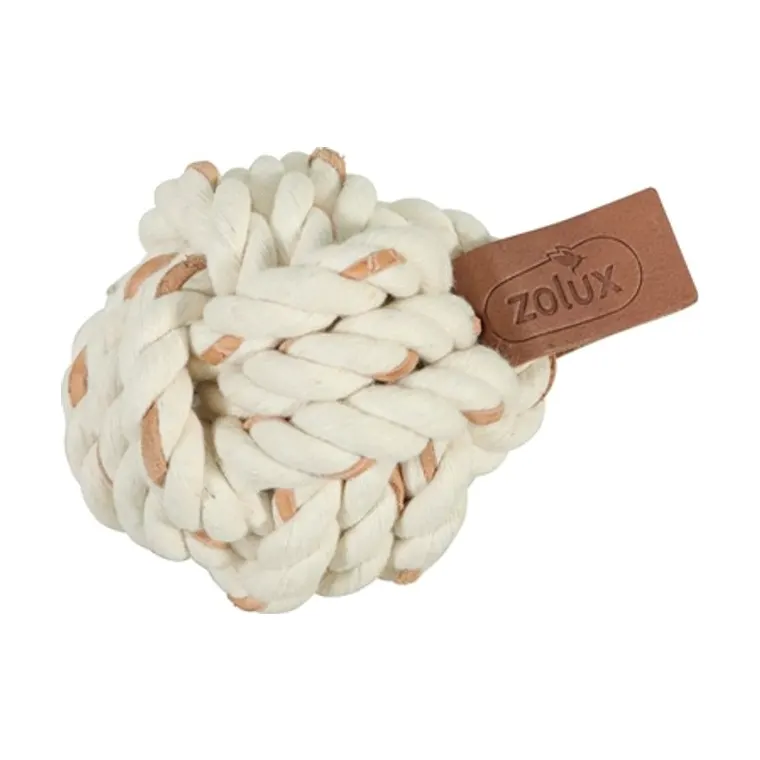 Zolux Rope Ball Leather Touch, 9.5 × 7 × 7 cm