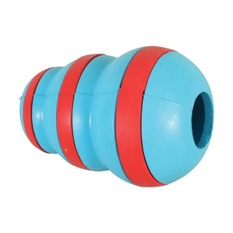 Zolux snack kegel rubber, lichtblauw/rood, 7 x 7 x 10 cm