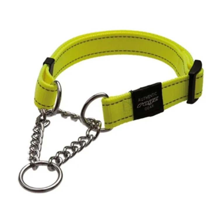 Rogz Fanbelt halfslip halsband, geel, 20 mm x 34-56 cm